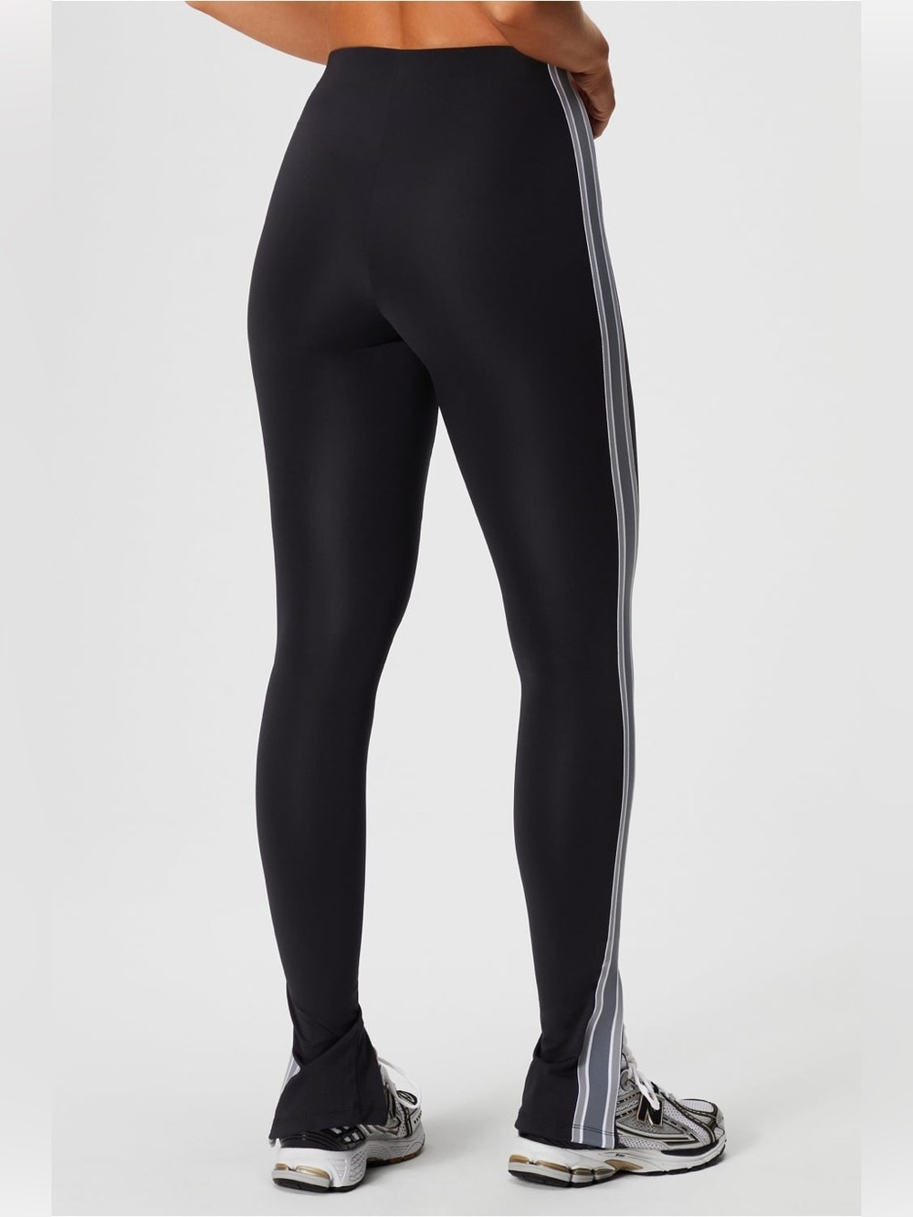 NWT Fabletics Motion365+ Twisted Stripe Pull-On Pants Black Size XL (12–14) - Picture 2 of 14